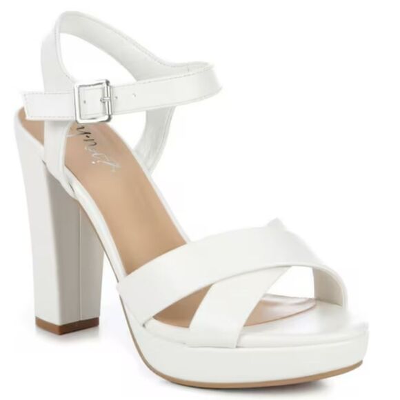 DELICIOUS CRISS-CROS BLOCK HEEL PLATFORM OPEN TOE PLATFORM ESPADRILLE SANDAL R3 - Picture 12 of 16